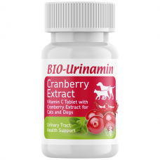 Bio PetActive Bio-Urinamin Vitamin C Tablet with Cranberry Extract for Cats 12g (40 Tabs)